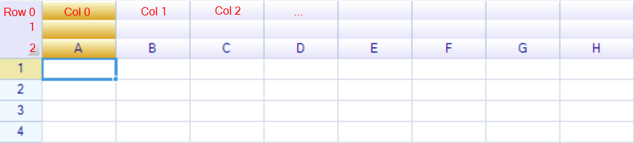 複数行ヘッダーのセル座標